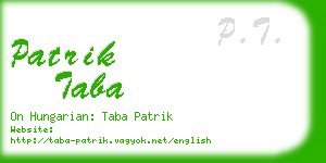 patrik taba business card